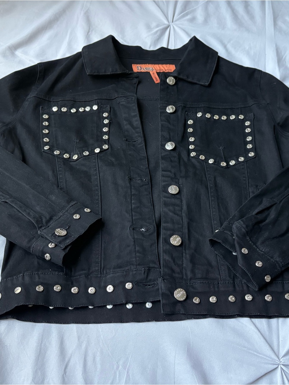 Black Studded Denim Jacket